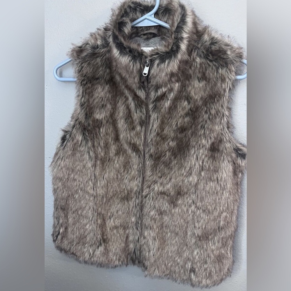 Justice Zip Up Fur Vest